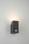 Evo LED Square Up PIR 8W 400lm 3000K IP54 antracit