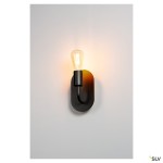 FITU WL, vnitřní nástěnné svítidlo, E27, černá, max. 24W
