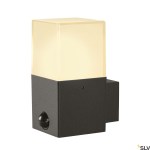 GRAFIT E27 square sensor, wall-mounted luminaires anthracite