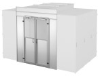 Hinged door 2-parts Aisle width 12 H22 RAL7035 lightgrey