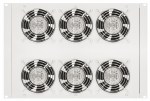 Horní/spodní ventil.jednotka,6x ventilátor,termostat,8U