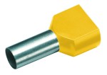 Izolovaná dvojitá dutinka Cu 2 x 6/14 mm, žlutá (100 ks)