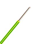 Jemný vodič s PVC izolací H05V-U 1mm2 žluto/zelený