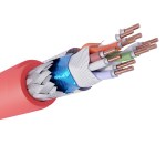 Kabel Cat.5e S/FTP AWG22 B2Ca červený s integr IEC 60331-21