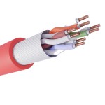 Kabel Cat.5e U/UTP AWG22 B2Ca červený s integr IEC 60331-21