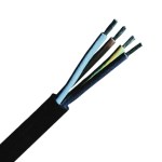 Kabel gumi H05RR-F 2x0,75 pro střední mech.zatížení, černý