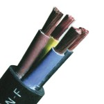 Kabel gumový pro stř.mech.zátěž H07RN-F 1x 1,5 černý