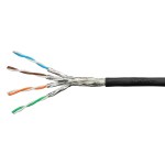 Kabel S/FTP Cat.7 1000MHz AWG23/1 LS0H-3 Dca 30% černý
