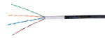 Kabel U/UTP Cat.5e AWG24 PE venkovní plášť černý 305m