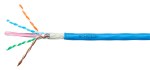 Kabel U/UTP Cat.6a 500MHz AWG23/1 LS0H Eca modrý
