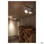 KALU 2 QPAR ceiling light, alu-brushed, 2x ES111, max. 2x75W