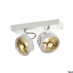 KALU 2 QPAR ceiling light, matt white, 2x ES111, max. 2x 75W