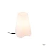 KIROCONE TL, vnější stolní lampa, E27, IP44, bílá, max. 60W