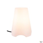 KIROCONE TL, vnější stolní lampa, E27, IP44, bílá, max. 60W