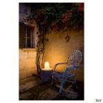 KIROCONE TL, vnější stolní lampa, E27, IP44, bílá, max. 60W
