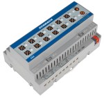 KNX Kombi. spínací a žaluziový akční člen, 12/6x230 VAC, 16A