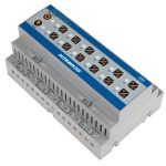 KNX Kombi. spínací a žaluziový akční člen, 12/6x230 VAC, 16A