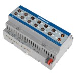 KNX Kombi. spínací a žaluziový akční člen, 12/6x230 VAC, 16A
