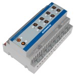 KNX Kombi. spínací a žaluziový akční člen, 8/4x230 VAC, 16A