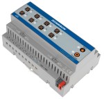 KNX Kombi. spínací a žaluziový akční člen, 8/4x230 VAC, 16A