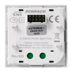 KNX Nástěnný tl. panel 2násobný s LED, VISIO 50, antracit