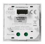 KNX Nástěnný tl. panel 2násobný s LED, VISIO 50, stříbrný
