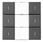 KNX Nástěnný tl. panel 3násobný s LED, VISIO 50, antracit