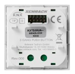 KNX Nástěnný tl. panel 3násobný s LED, VISIO 50, antracit