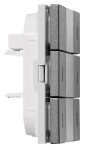 KNX Nástěnný tl. panel 3násobný s LED, VISIO 50, antracit