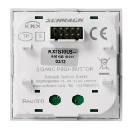 KNX Nástěnný tl. panel 3násobný s LED, VISIO 50, stříbrný