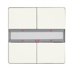 KNX Nástěnný tl. panel s LED, 2násobný DELTA style, bílý
