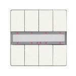 KNX Nástěnný tl. panel s LED, 4násobný DELTA style, bílý