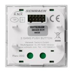 KNX Nástěnný tlačítkový panel 2násobný s LED, VISIO 50, bílý