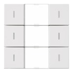 KNX Nástěnný tlačítkový panel 3násobný s LED, VISIO 50, bílý