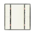 KNX Nástěnný tlačítkový panel s LED, 2násobný I-SYSTEM, bílý