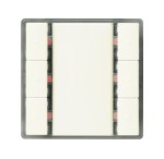 KNX Nástěnný tlačítkový panel s LED, 3násobný I-SYSTEM, bílý
