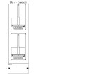 Konstrukce elektroměrová 1-21, 2-řadá, plastové panely