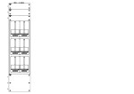 Konstrukce elektroměrová 2-45, 3-řadá, plastové panely