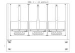 Konstrukce elektroměrová 3-12, 1-řadá, plastové panely