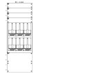 Konstrukce elektroměrová 3-42, 2-řadá, plastové panely