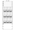 Konstrukce elektroměrová 3-45, 3-řadá, plastové panely