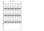 Konstrukce elektroměrová 5-39, 3-řadá, plastové panely