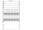 Konstrukce elektroměrová 5-42, 2-řadá, plastové panely