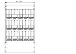 Konstrukce elektroměrová 5-42, 3-řadá, plastové panely