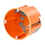 Krabice zápustná 68x61mm do sádrokartonu ,membrána, oranžová