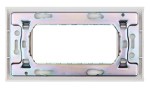 Krycí rámeček 80x142mm,pro box na omítku HSEMAP4W3F,RAL 9010