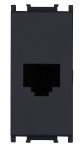 Kryt datové zásuvky, 1x RJ45, matná černá