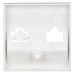 Kryt datové zásuvky 1x RJ45, stříbrný