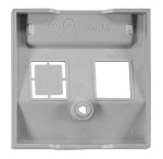 Kryt datové zásuvky 1x RJ45, stříbrný