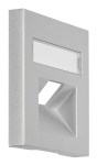Kryt datové zásuvky 1x RJ45 UAE SFB, popisové pole, stříbrný